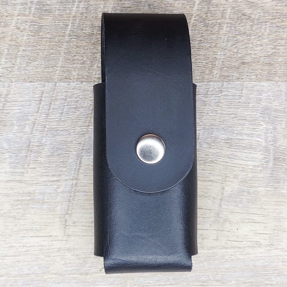 Leather Sheath Case Holster For Leatherman Free P2 P4 ARC Multitool BLACK - Picture 3 of 11